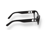Occhiali da vista Dior 30MONTAIGNEO B1I 1100 di materiale e di colore nero con forma cat eye laterale