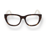 Occhiali da vista Dior LAPARISIENNEDIORO S5I 2000 di materiale e di colore havana con forma cat eye frontale