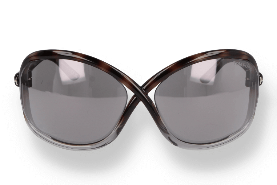 Tom Ford Bettina FT1068 55C Sunglasses Gradient Grey Havana Geometric Frame Tom Ford Bettina Ft 1068 Women Havana Butterfly Sunglasses  main image 2