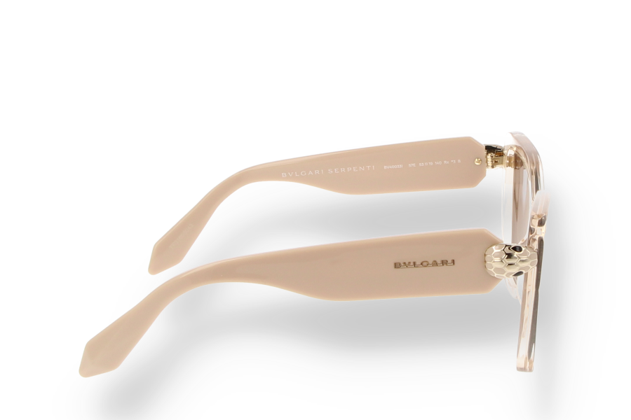 美品　BVLGARI ミラータグ（ホワイト/ライトゴールド） Bulgari BV40033I 57E Sunglasses