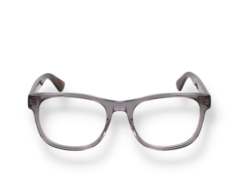 Occhiali da vista GG0004ON 004 in materiale acetato, di colore grigio e di forma cat eye.