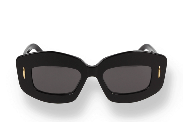 Occhiali da sole Loewe LW40114I 01a di materiale e di colore nero con forma geometrico frontale