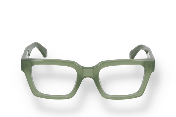 Occhiali da vista Off White OPTICAL STYLE 21 sage green di materiale acetato e di colore verde con forma rettangolare/quadrato frontale