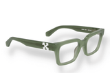Occhiali da vista Off White OPTICAL STYLE 21 sage green di materiale acetato e di colore verde con forma rettangolare/quadrato obliquo