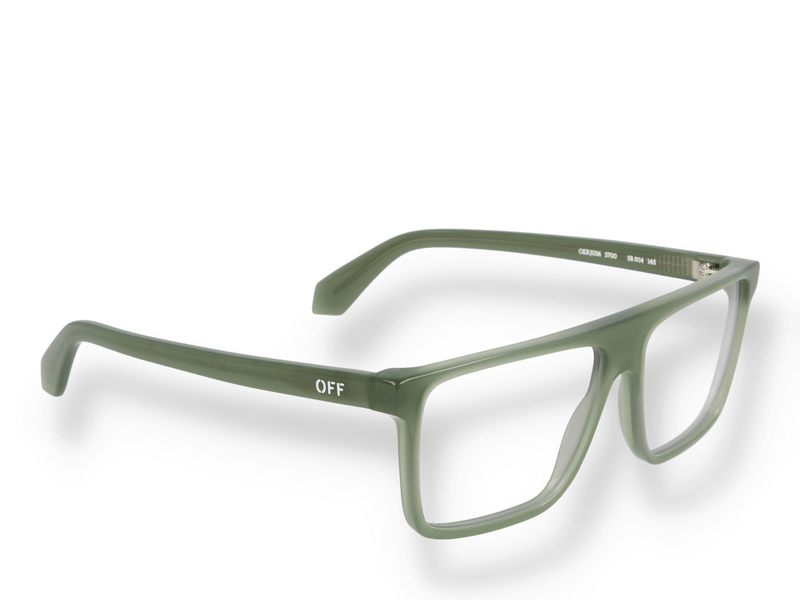 Occhiali da vista Off White OPTICAL STYLE 36 sage green di materiale acetato e di colore verde con forma rettangolare/quadrato obliquo