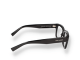 Occhiali da vista Saint Laurent SL 616 001 di materiale acetato riciclato e di colore nero con forma rettangolare/quadrato laterale