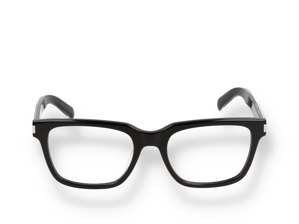 Occhiali da vista Saint Laurent SL 621 001 di materiale acetato e di colore nero con forma cat eye frontale