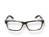 Occhiali da vista Saint Laurent SL 622 011 di materiale acetato riciclato e di colore trasparente con forma rettangolare/quadrato frontale