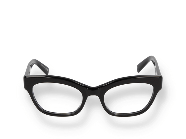 Occhiali da vista Saint Laurent SL 643 001 di materiale acetato e di colore nero con forma cat eye frontale