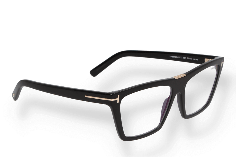 Occhiali da vista Tom Ford FT5912-B 001 obliquo