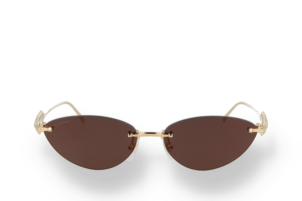 Occhiali da sole Cartier CT0543S 003 gold gold pink frontale