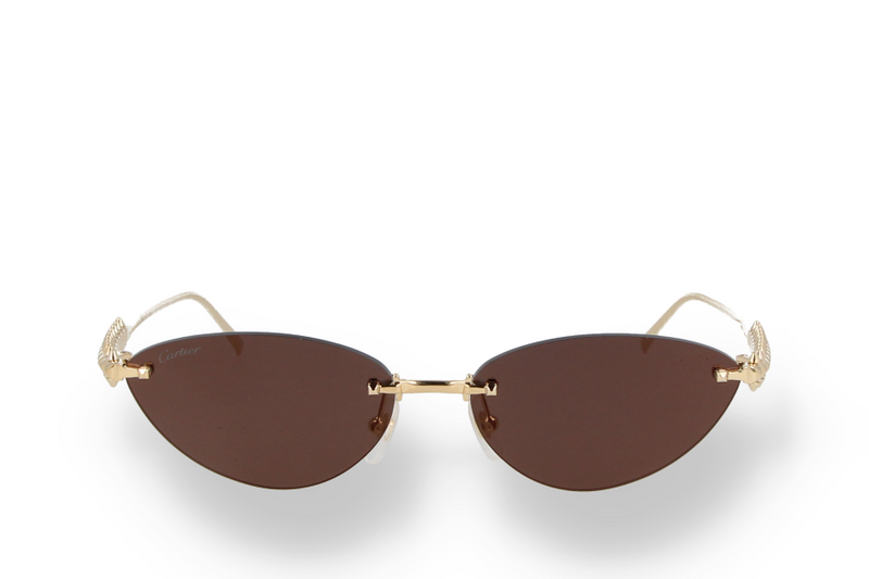 Occhiali da sole Cartier CT0543S 003 gold gold pink frontale