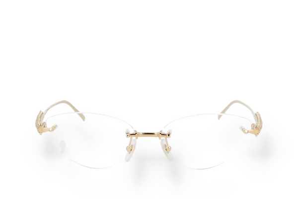 Occhiali da vista Cartier CT0565O 001 gold gold transparent frontale