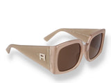 Occhiali da sole Ambush FHONIX SUNGLASSES SAND BROWN sand obliquo