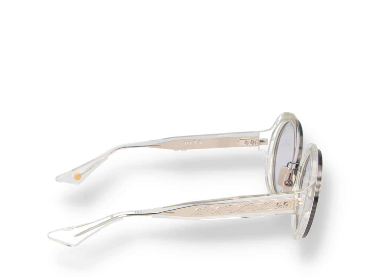 DITA MICRO-ROUND DTS 406-A-03 Transparent Titanium Sunglasses Japanese Designer Opticontacts.com -- Dita MICRO-ROUND (DTS406-A-03) main image 2