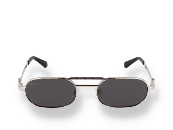 Off-White Baltimore: Silver sunglasses with mirror lenses