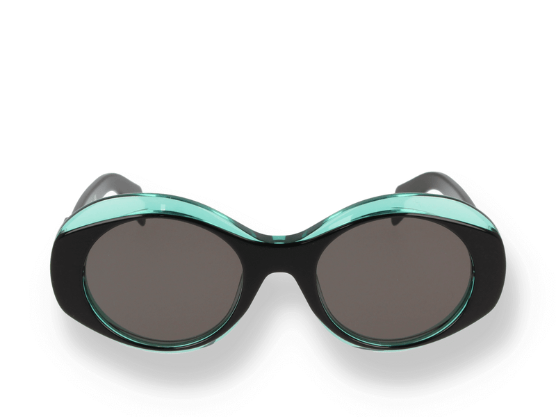 Occhiali da sole Palm Angels DOYLE SUNGLASSES CRYSTAL GREEN DARK GREY frontale