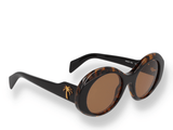 Occhiali da sole Palm Angels DOYLE SUNGLASSES HAVANA BROWN obliquo