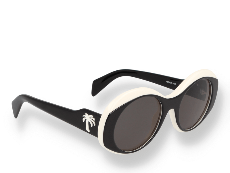 Occhiali da sole Palm Angels DOYLE SUNGLASSES WHITE DARK GREY obliquo