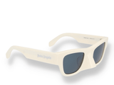 Occhiali da sole Palm Angels MYRTLE SUNGLASSES WHITE BLUE obliquo